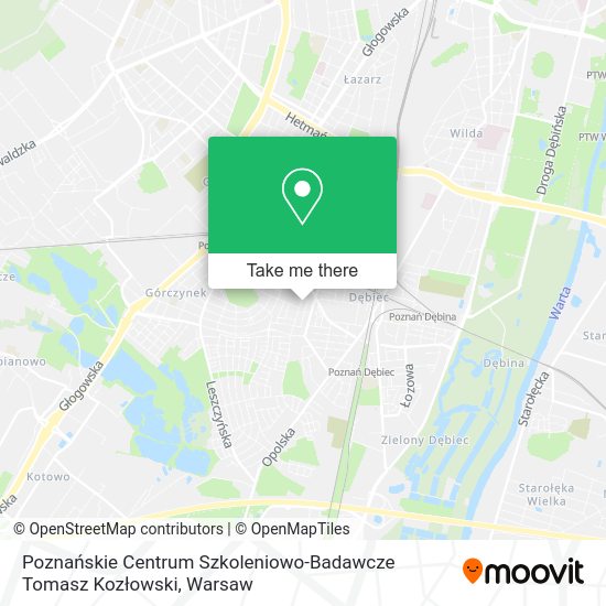 Карта Poznańskie Centrum Szkoleniowo-Badawcze Tomasz Kozłowski