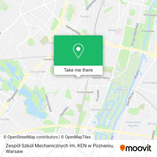 Zespół Szkół Mechanicznych im. KEN w Poznaniu map