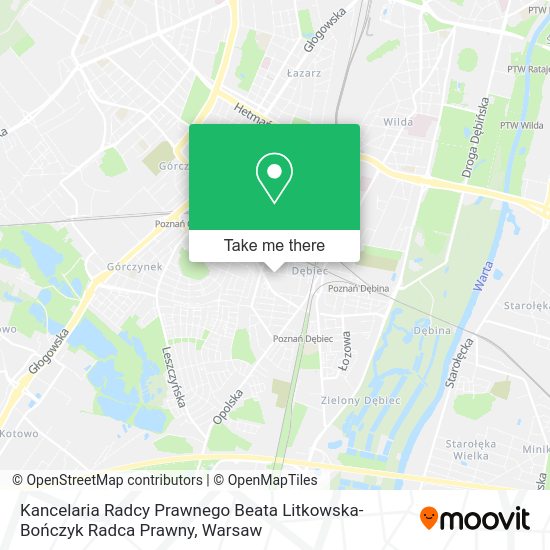 Kancelaria Radcy Prawnego Beata Litkowska-Bończyk Radca Prawny map