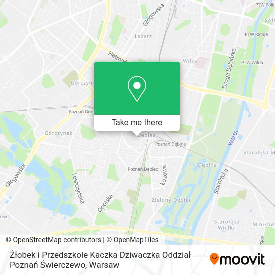 Żłobek i Przedszkole Kaczka Dziwaczka Oddział Poznań Świerczewo map