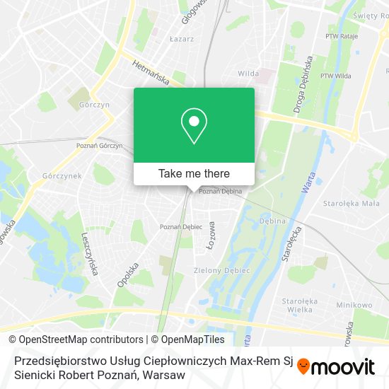 Przedsiębiorstwo Usług Ciepłowniczych Max-Rem Sj Sienicki Robert Poznań map