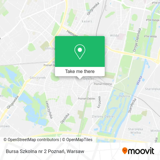 Bursa Szkolna nr 2 Poznań map