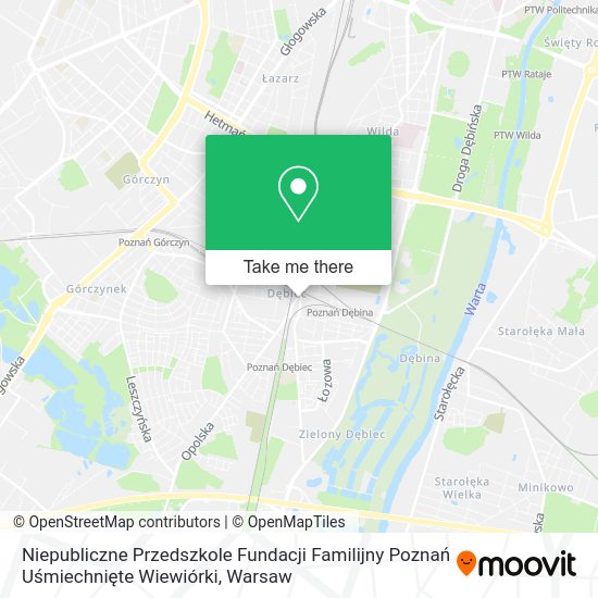 Niepubliczne Przedszkole Fundacji Familijny Poznań Uśmiechnięte Wiewiórki map