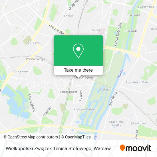 Wielkopolski Związek Tenisa Stołowego map