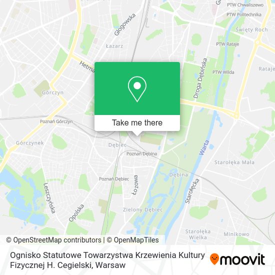 Ognisko Statutowe Towarzystwa Krzewienia Kultury Fizycznej H. Cegielski map