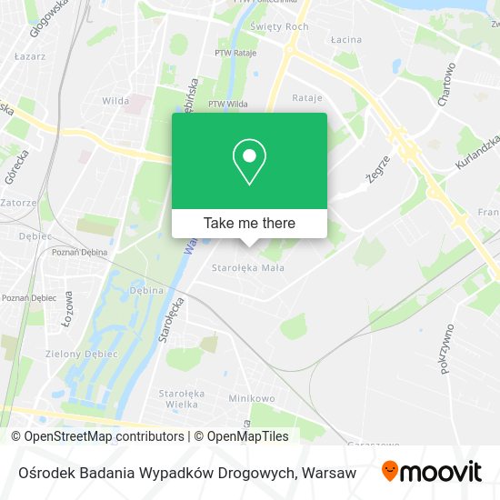 Карта Ośrodek Badania Wypadków Drogowych