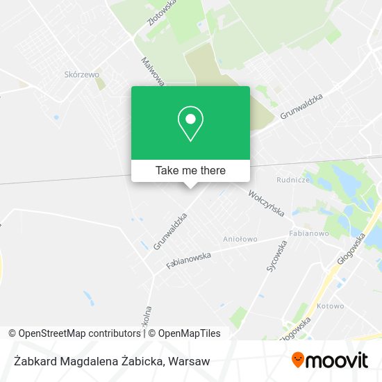 Żabkard Magdalena Żabicka map