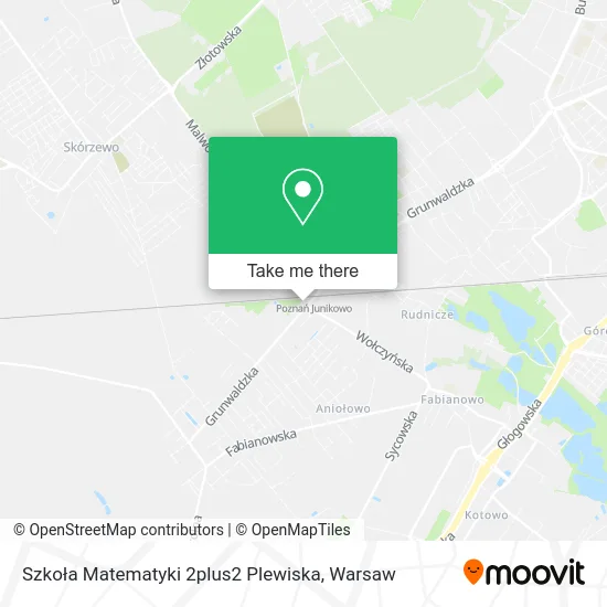Карта Szkoła Matematyki 2plus2 Plewiska