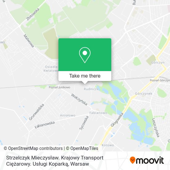 Strzelczyk Mieczysław. Krajowy Transport Ciężarowy. Usługi Koparką map