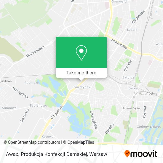 Awax. Produkcja Konfekcji Damskiej map