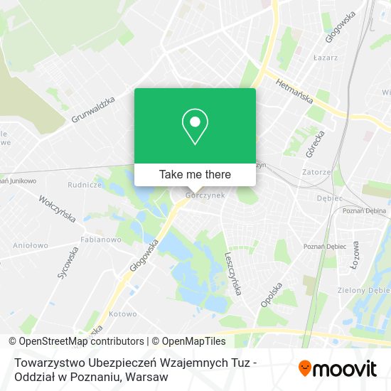 Towarzystwo Ubezpieczeń Wzajemnych Tuz - Oddział w Poznaniu map