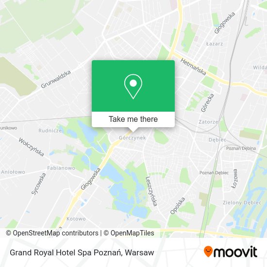 Grand Royal Hotel Spa Poznań map