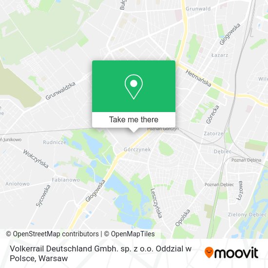 Volkerrail Deutschland Gmbh. sp. z o.o. Oddzial w Polsce map