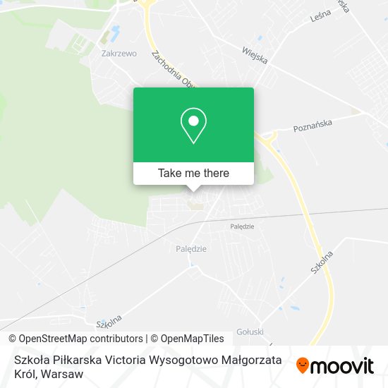 Szkoła Piłkarska Victoria Wysogotowo Małgorzata Król map