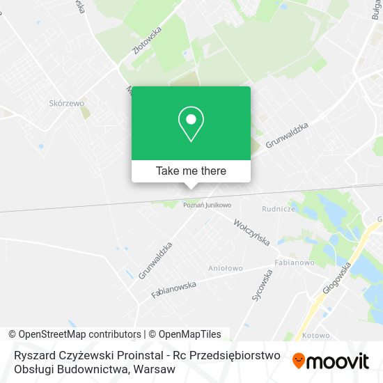 Ryszard Czyżewski Proinstal - Rc Przedsiębiorstwo Obsługi Budownictwa map