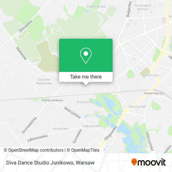 Diva Dance Studio Junikowo map