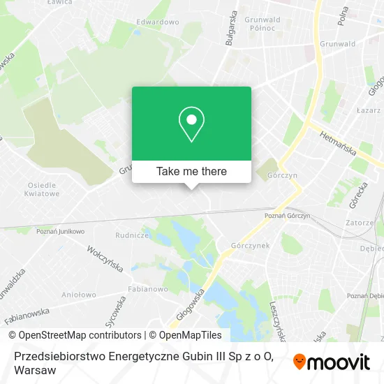 Карта Przedsiebiorstwo Energetyczne Gubin III Sp z o O