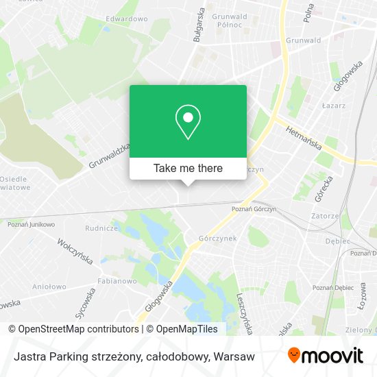 Jastra Parking strzeżony, całodobowy map