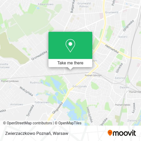 Zwierzaczkowo Poznań map