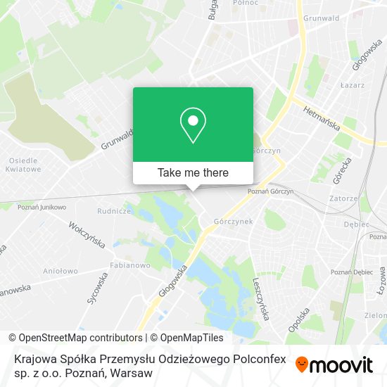 Krajowa Spółka Przemysłu Odzieżowego Polconfex sp. z o.o. Poznań map