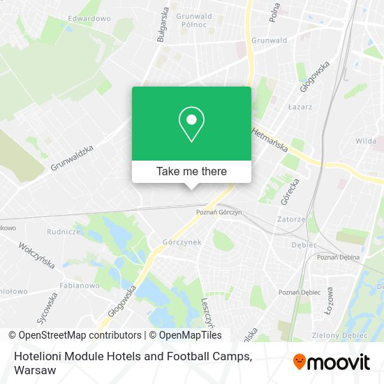 Hotelioni Module Hotels and Football Camps map