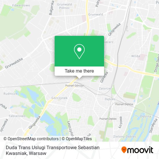 Duda Trans Uslugi Transportowe Sebastian Kwasniak map