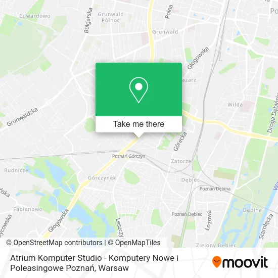 Atrium Komputer Studio - Komputery Nowe i Poleasingowe Poznań map