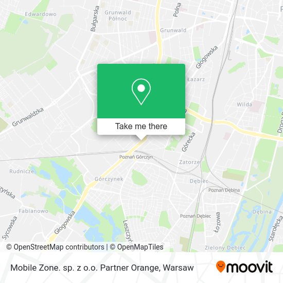 Mobile Zone. sp. z o.o. Partner Orange map