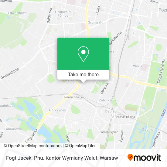 Карта Fogt Jacek. Phu. Kantor Wymiany Walut