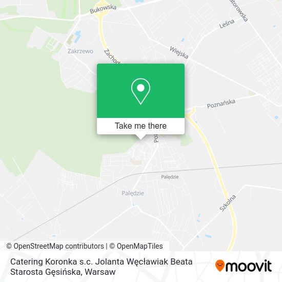 Catering Koronka s.c. Jolanta Węcławiak Beata Starosta Gęsińska map