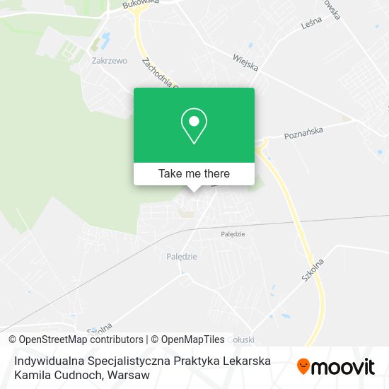 Indywidualna Specjalistyczna Praktyka Lekarska Kamila Cudnoch map