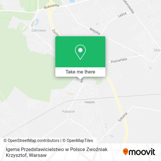 Igema Przedstawicielstwo w Polsce Zwoźniak Krzysztof map