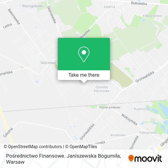 Pośrednictwo Finansowe. Janiszewska Bogumiła map