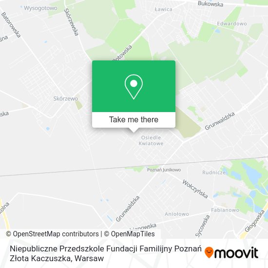 Niepubliczne Przedszkole Fundacji Familijny Poznań Złota Kaczuszka map