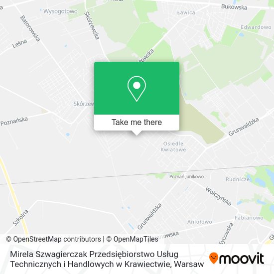 Mirela Szwagierczak Przedsiębiorstwo Usług Technicznych i Handlowych w Krawiectwie map