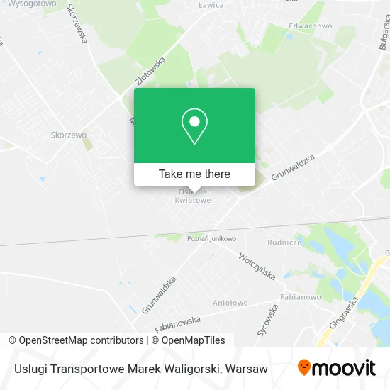 Карта Uslugi Transportowe Marek Waligorski
