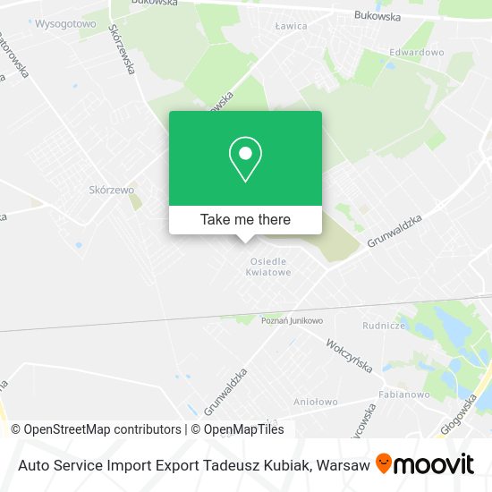 Карта Auto Service Import Export Tadeusz Kubiak