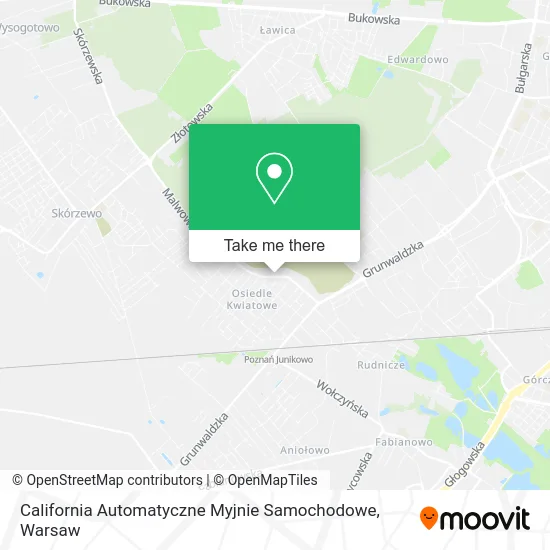 Карта California Automatyczne Myjnie Samochodowe