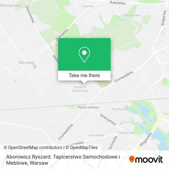 Aborowicz Ryszard. Tapicerstwo Samochodowe i Meblowe map