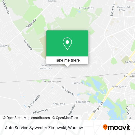 Auto Service Sylwester Zimowski map