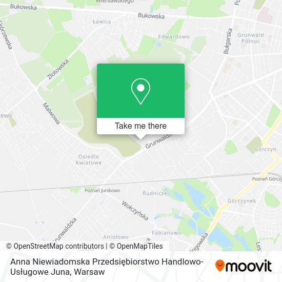 Anna Niewiadomska Przedsiębiorstwo Handlowo-Usługowe Juna map