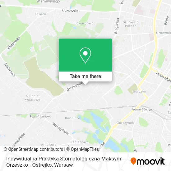 Indywidualna Praktyka Stomatologiczna Maksym Orzeszko - Ostrejko map
