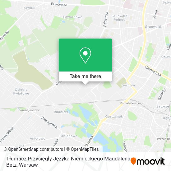 Tłumacz Przysięgły Języka Niemieckiego Magdalena Betz map