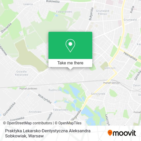 Praktyka Lekarsko-Dentystyczna Aleksandra Sobkowiak map