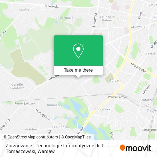 Zarządzanie i Technologie Informatyczne dr T Tomaszewski map