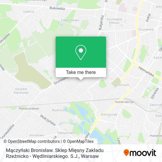 Mączyński Bronisław. Sklep Mięsny Zakładu Rzeźnicko - Wędliniarskiego. S.J. map