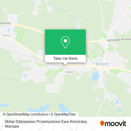 Sklep Odziezowo Przemyslowy Ewa Kiniorska map