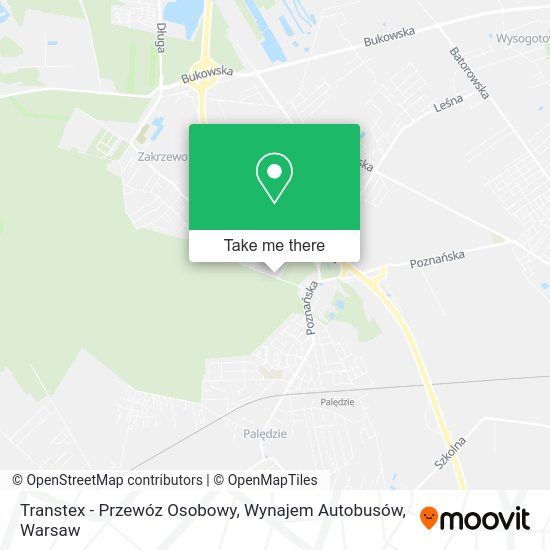 Transtex - Przewóz Osobowy, Wynajem Autobusów map