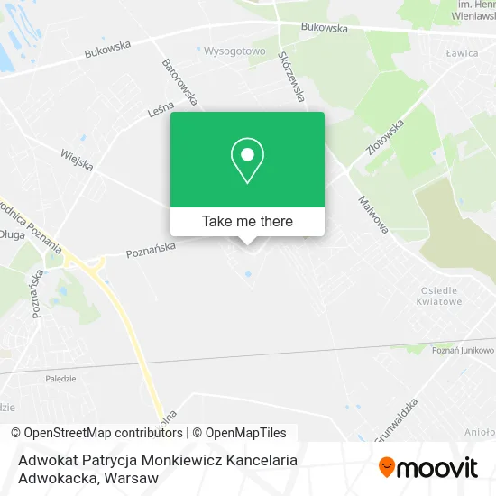 Карта Adwokat Patrycja Monkiewicz Kancelaria Adwokacka
