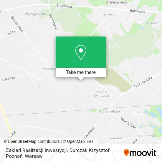 Карта Zakład Realizacji Inwestycji. Durczak Krzysztof Poznań